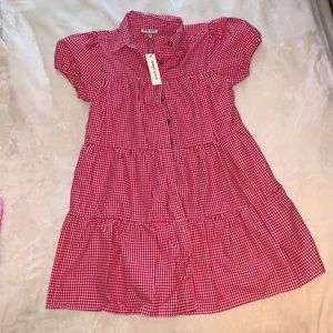NWT Checkered Baby Doll Dress